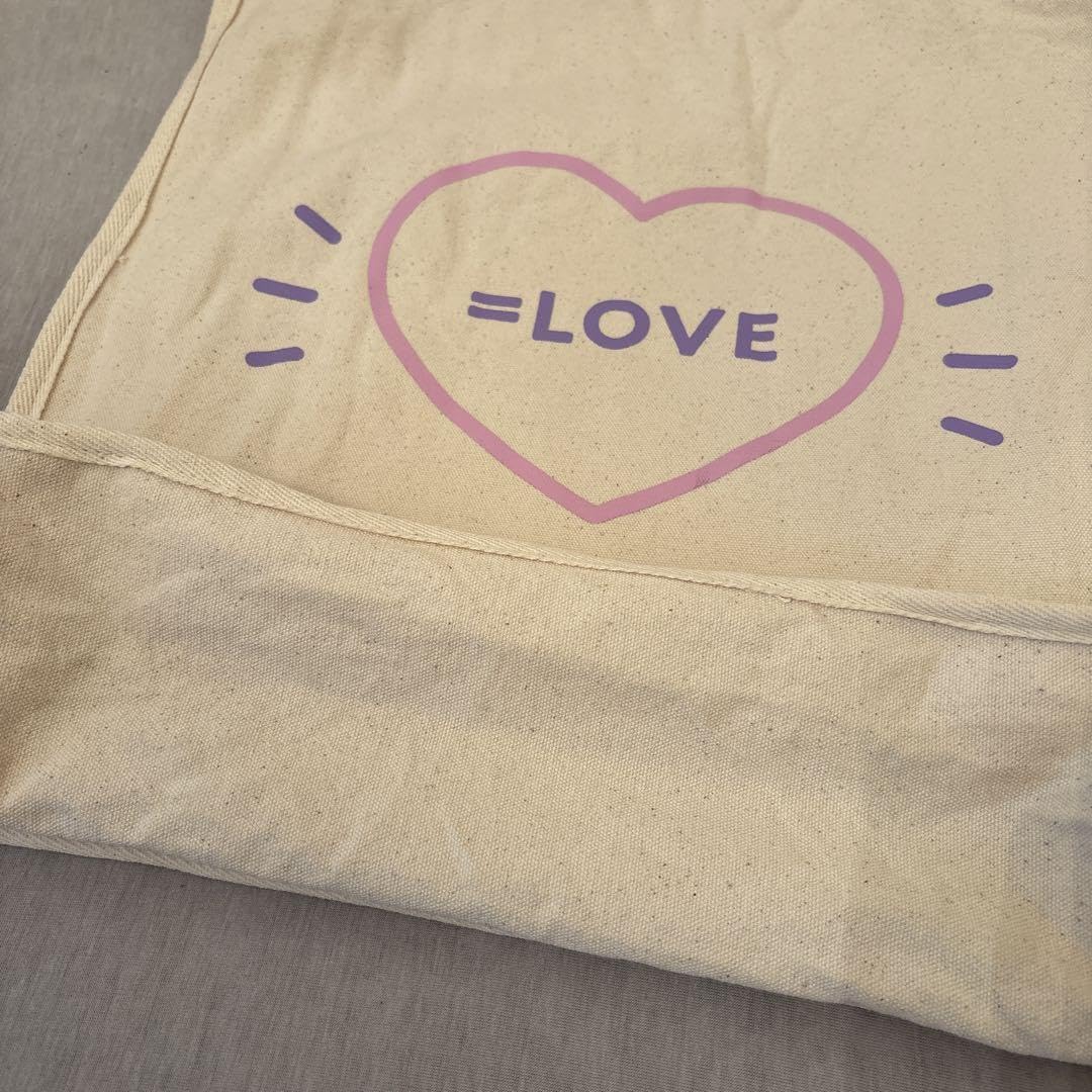 タ*シ様 ＝LOVE イコラブ トートバッグ ナチュラル 白 タ*シ様 ＝LOVE イコラブ トートバッグ ナチュラル 白 Amazon.co